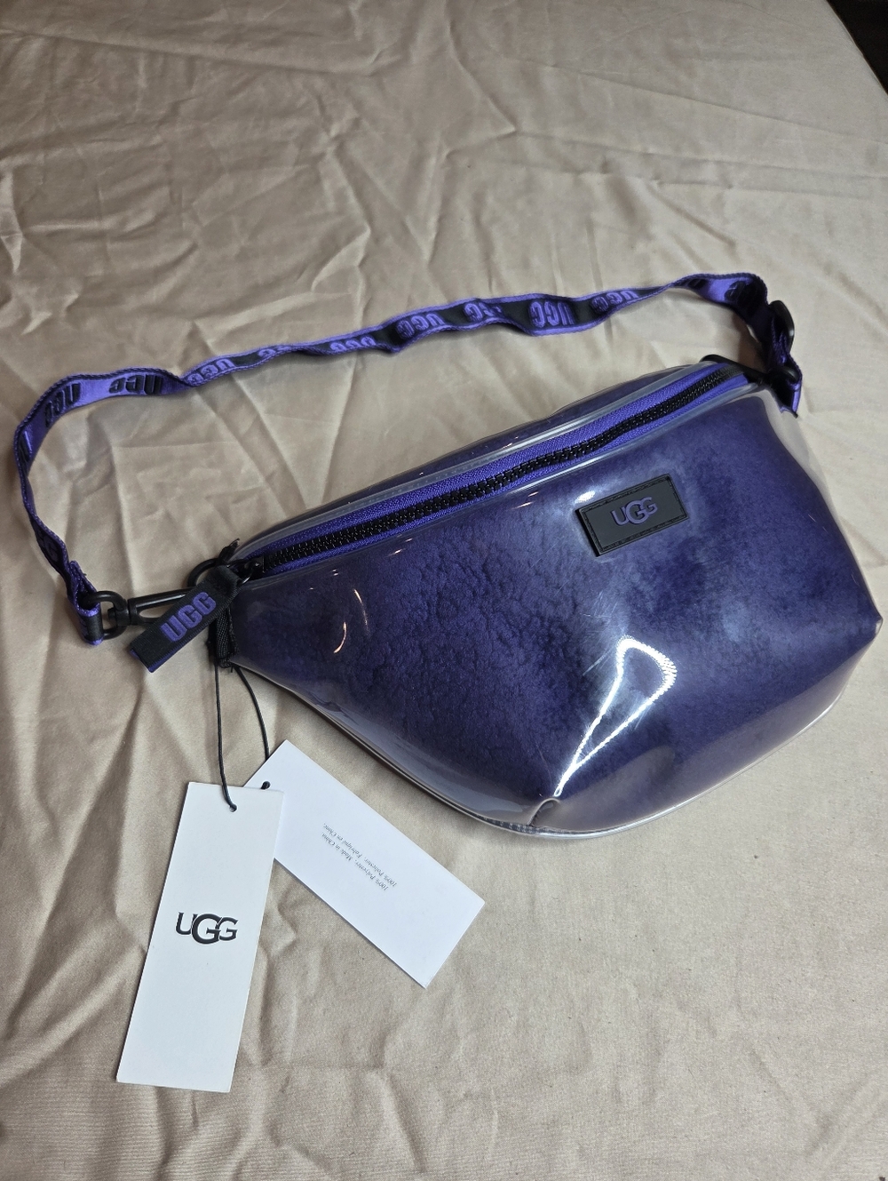 UGG- Nasha Purple Shearling Crossbody Fanny Belt Bag - NWT